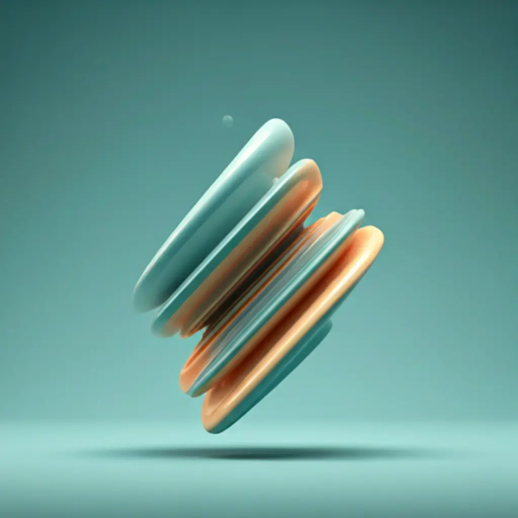 Vibrant 3D abstract render from LUNA AI image generator