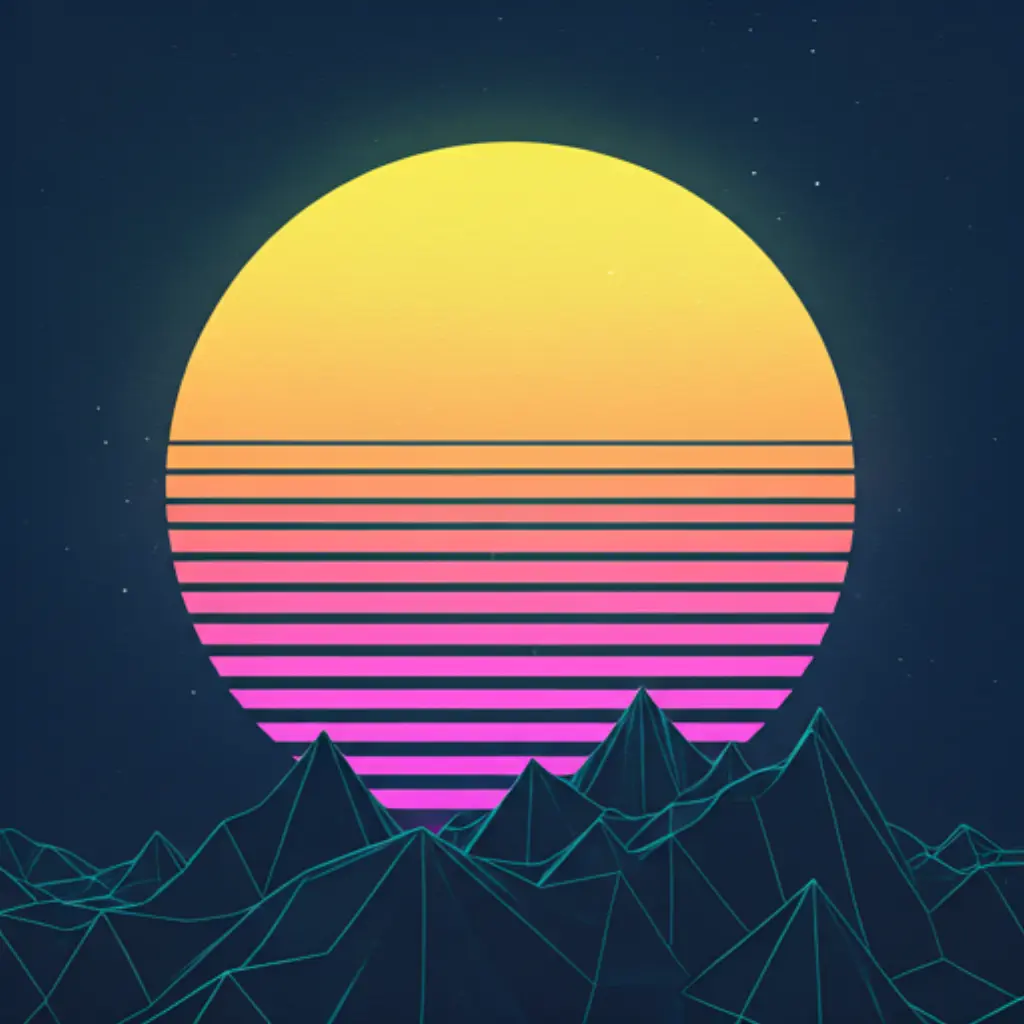 Retro vaporwave aesthetic art created with LUNA AI art maker